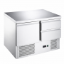 Table réfrigérée 1 porte et 2 tiroirs inox