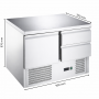 Table réfrigérée 1 porte et 2 tiroirs inox