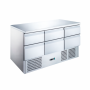 Table réfrigérée 6 tiroirs inox GN 1/1