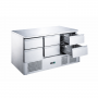 Table réfrigérée 6 tiroirs inox GN 1/1