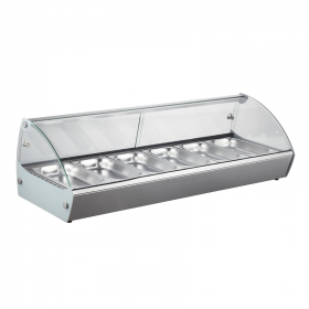 Vitrine chauffante service arrière 6 x GN 1/3