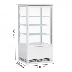 Vitrine réfrigérée panoramique 78L - Blanc