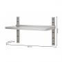 Étagère murale inox simple niveau 600 x 400 x 600 mm