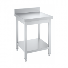 Table inox professionnelle Adossée- 800 x 600 mm