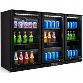 Arrière Bar bas 3 Portes battantes vitrées