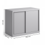 Placard à suspendre inox portes coulissantes 800 x 400 x 600 mm