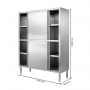 Armoire de rangement inox avec portes coulissantes – 1500 x 500 x 1800 mm