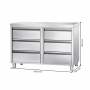 Meuble inox avec 6 tiroirs 1000 x 700 x 870 mm