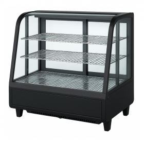 Vitrine de comptoir réfrigérée à poser 100 L - Noir