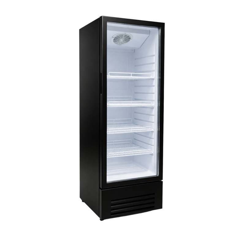 Armoire à boissons réfrigérée 355L noire et blanche 1 porte