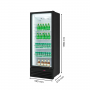 Armoire à boissons réfrigérée 355L noire et blanche 1 porte