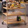Chariot de service imitation Bois - 3 plateaux