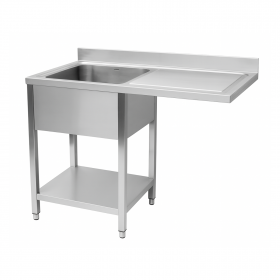 Plonge avec Bac à Gauche et Passage Lave-Verre – 1200 x 600 mm
