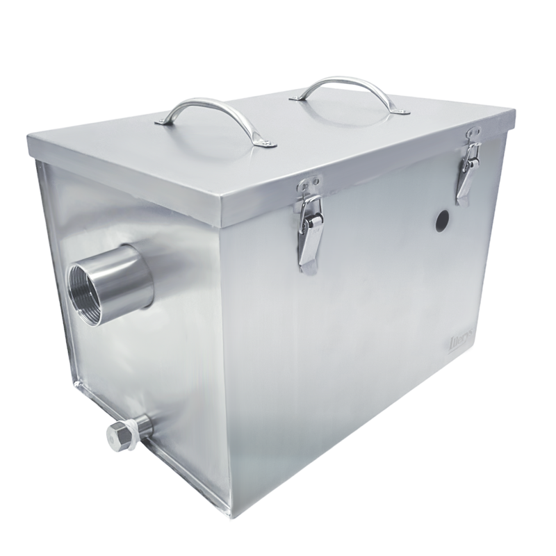 Séparateur de Graisse inox avec vanne de vidange - 430 x 260 x 260 mm