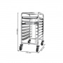 Echelle pour plaques 600 x 400 mm ou bacs GN1/1 - 8 niveaux