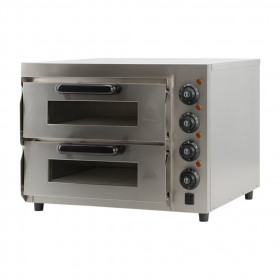 Four à pizza électrique compact double 2 X ø40cm
