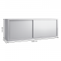 Placard à suspendre inox portes coulissantes 1600 x 400 x 600 mm