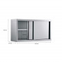 Placard Mural Inox avec Portes Coulissantes - 1200 mm