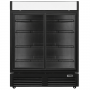 Armoire à boissons réfrigérée 720 Litres noire 2 portes coulissantes avec canopy