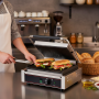Grill panini professionnel rainuré