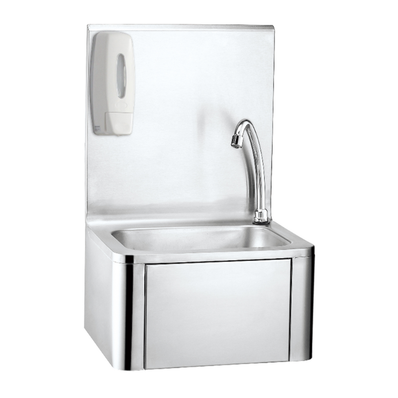 Lave-mains à commande fémorale avec distributeur - modèle déclassé suite choc