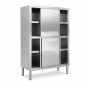 Armoire Inox professionnelle avec Portes Coulissantes - 1200 x 500 x 1800 mm