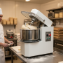 Pétrin à pâte professionnel 1 vitesse avec tête relevable 50 litres monophasé