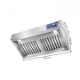 Hotte murale Mistral pro 1000 x 900 avec moteur, LED et variateur