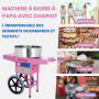Machine barbe à papa avec chariot