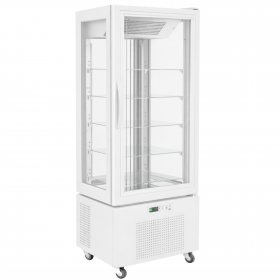 Vitrine réfrigérée négative 4 faces vitrées 390 litres - Blanc - Congélateur