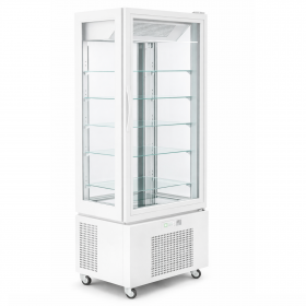 Vitrine négative 4 faces vitrées 475 litres blanche - Congélateur