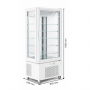 Vitrine négative 4 faces vitrées 475 litres blanche - Congélateur