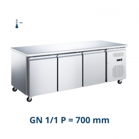 Desserte réfrigérée négative centrale 3 portes GN1/1
