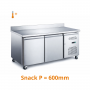 Desserte réfrigérée positive adossée 2 portes snack 600