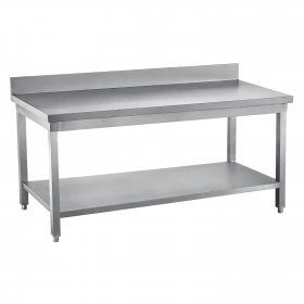 Table inox professionnelle Adossée - 1200 x 700 mm