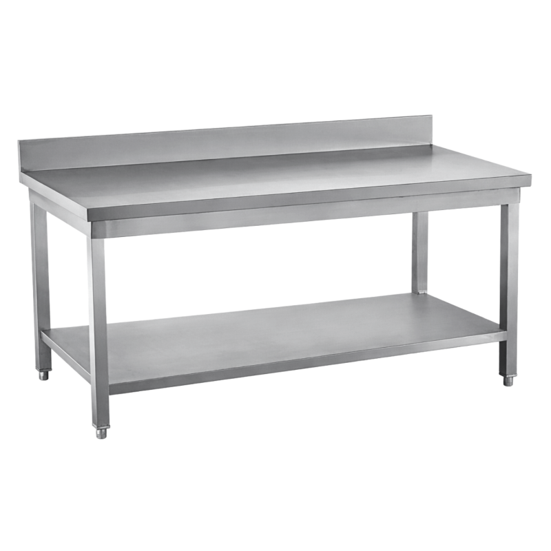 Table inox professionnelle Adossée - 1200 x 700 mm