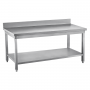 Table inox professionnelle Adossée - 1200 x 700 mm