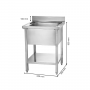 Plonge 1 Bac 600 x 600 mm