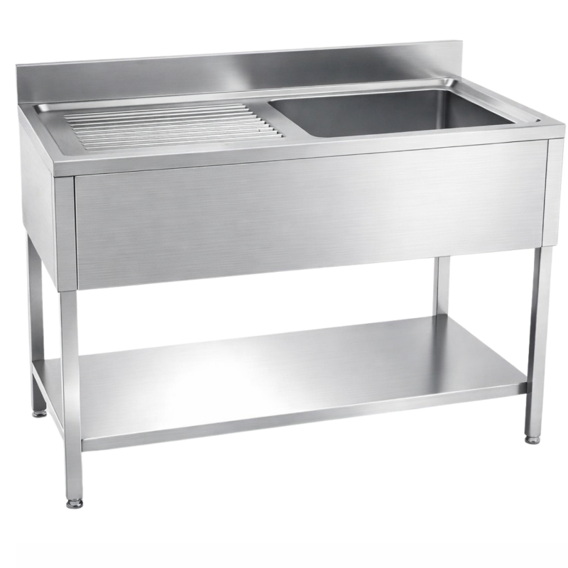 Plonge 1 Bac à Droite - 1000 x 600 mm