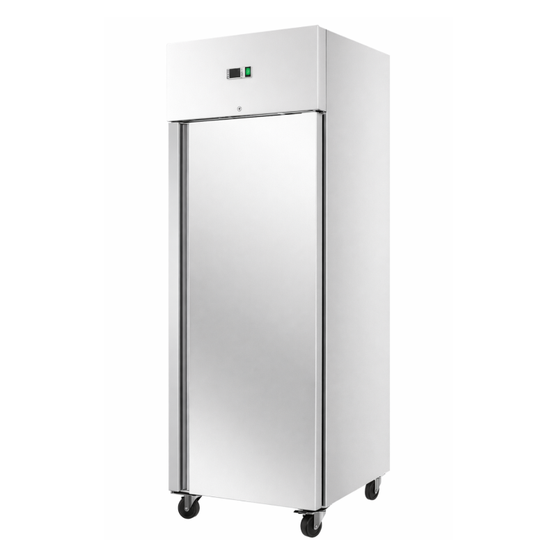 Armoire réfrigérée inox 1 porte sur roulettes vue de face