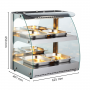 Vitrine chauffante éclairage interne - INOX - 560 W