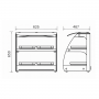 Vitrine chauffante éclairage interne - INOX - 560 W
