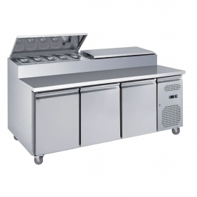 Saladette 3 portes groupe logé latéral tropicalisé - 700 mm ou 800 mm - 700 mm