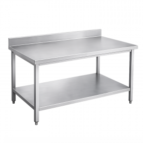 Table inox adossé 1000 x 700 x 950 mm