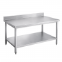 Table inox adossé 1000 x 700 x 950 mm
