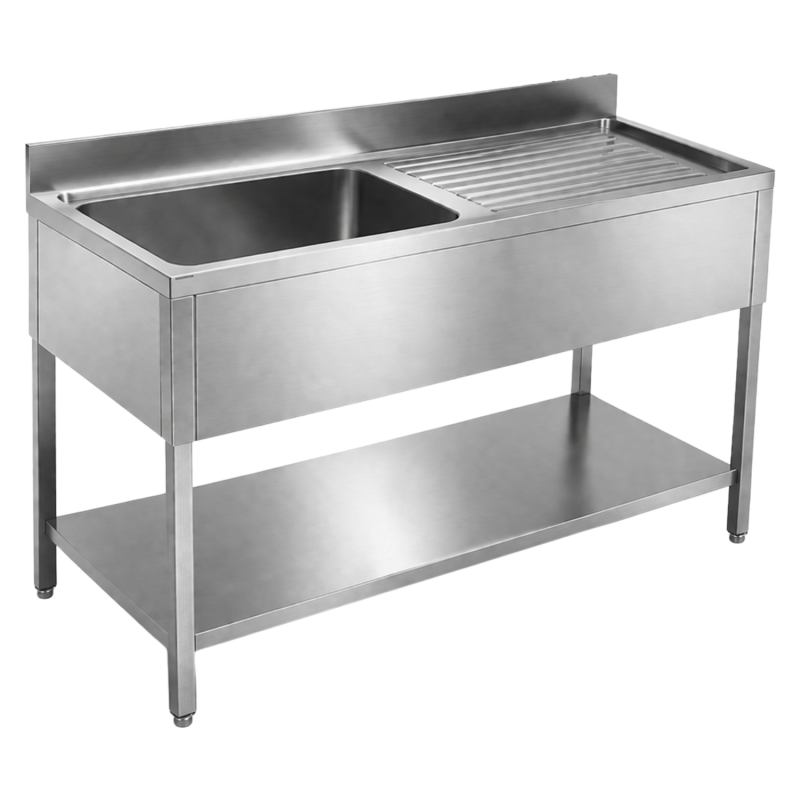 Plonge 1 Bac à Gauche - 1200 x 600 mm