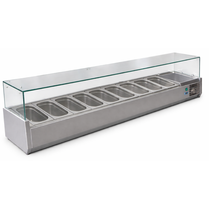 Vitrine saladette réfrigérée à ingrédients 380 mm