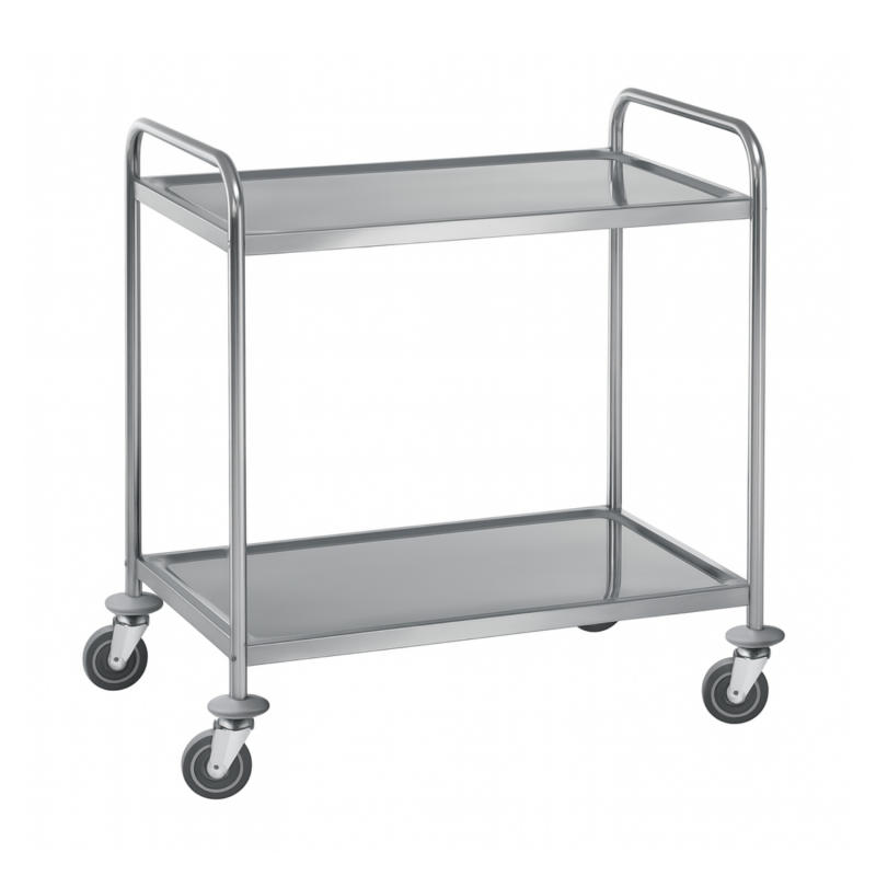 Chariot Inox - 2 plateaux