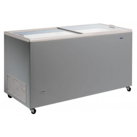 Congélateur pro inox vitre droite