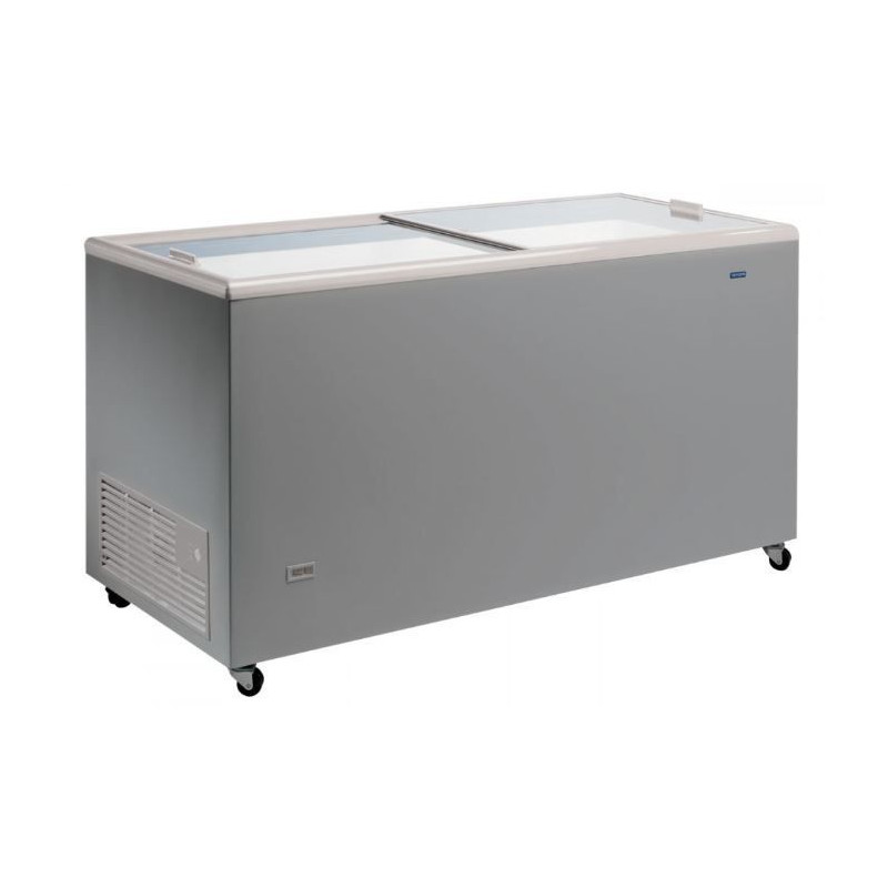 Congélateur pro inox vitre droite